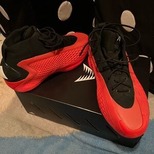 Men's Athletic Shoes - Black and Red
